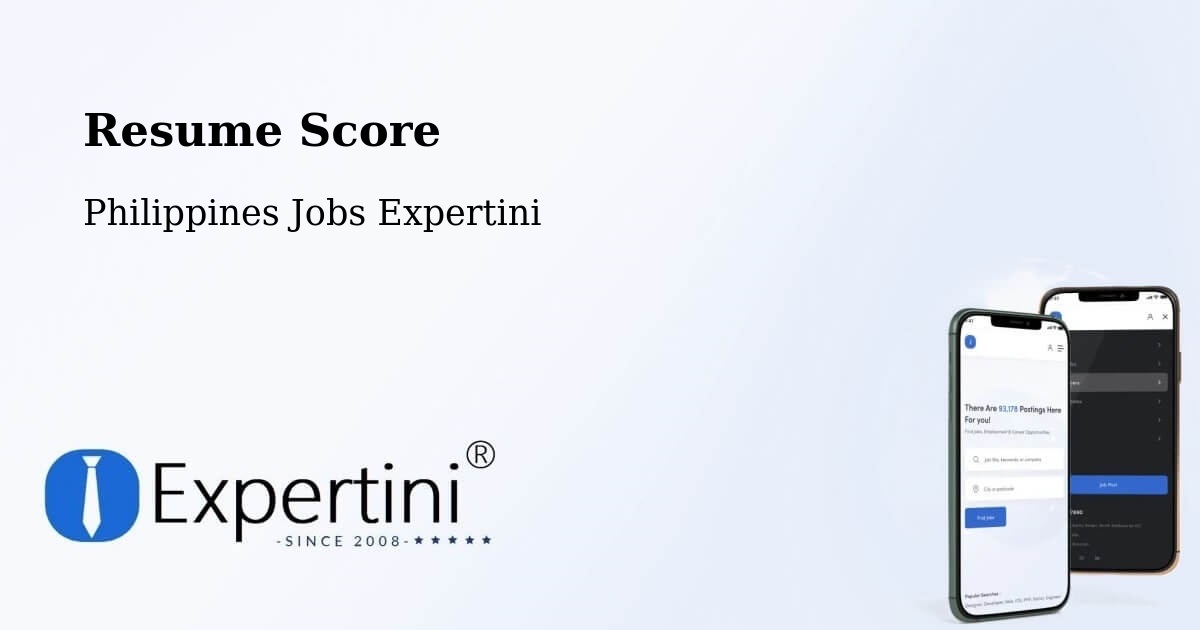 Resume Score & Job Description Match Tool – Mayantoc - Philippines Jobs Expertini